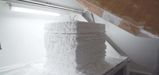 SLS powder printing batch production (no supports needed)