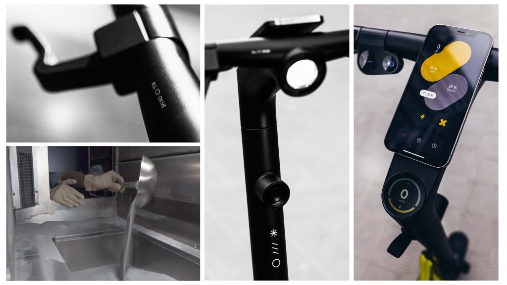 SLM printing tuleap's bio-electric scooter stem and handlebar prototypes