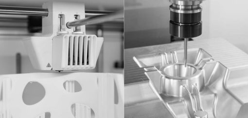 additive manufacturing (3D printing) vs subtractive manufacturing (CNC)