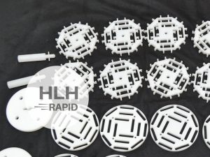 CNC machined White POM part