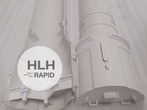 CNC machined part with red anodised surface finish