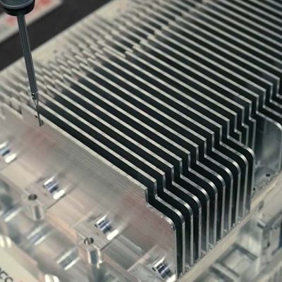 CNC Milled and EDM Machined metal heat sink part