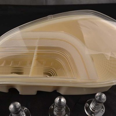 CNC Machined ABS and PMMA precision automotive lighting part