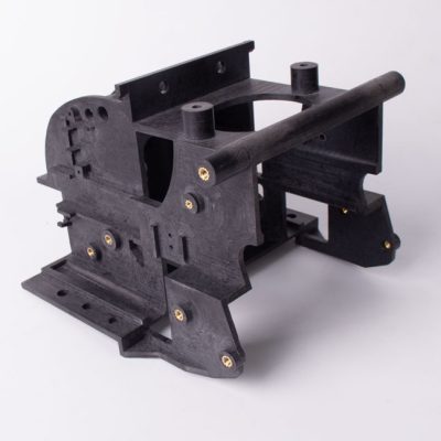 CNC Machined plastic precision part with threads and screws