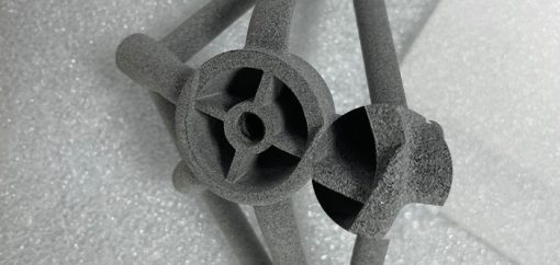 Complex MJF PA12 Nylon part with deburr finish