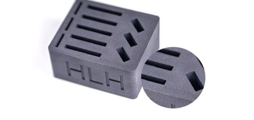 SLS 3D printed PA12 dyed to black