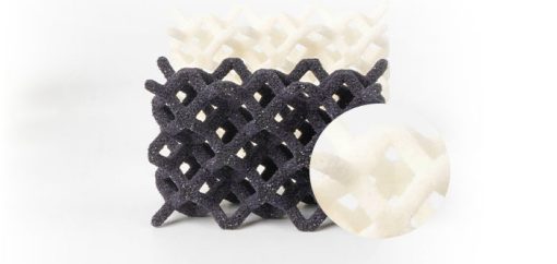 SLS TPU flexible part natural white with deburr finish