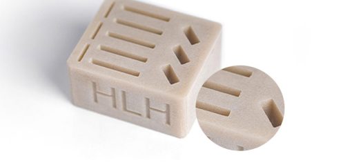 SLS printed PA+GF part as-printed (deburr)