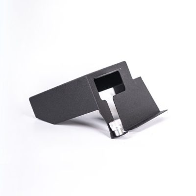 sheet metal fabricated prototype with black powder coated finish