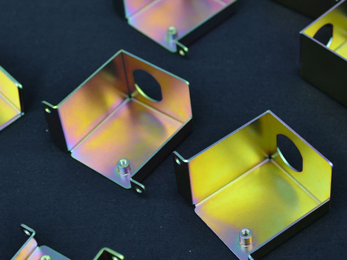 Sheet metal cut parts with zinc plated finish