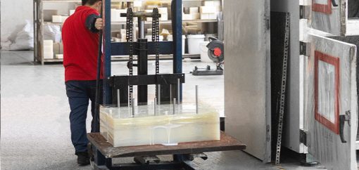 Vacuum casting low cost silicone moulding process