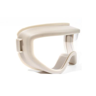 vacuum cast overmoulded part with clear transparent lens